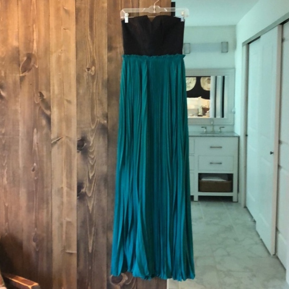 Vici Strapless Dress with leather bodice